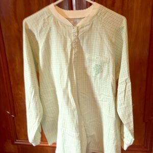 Flannel night shirt.